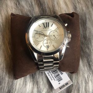 BNWT Michael Kors Bradshaw Watch, Silver